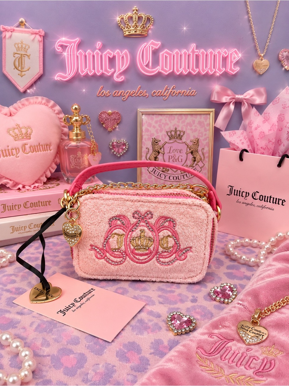 Juicy couture lovers club mini pouch
